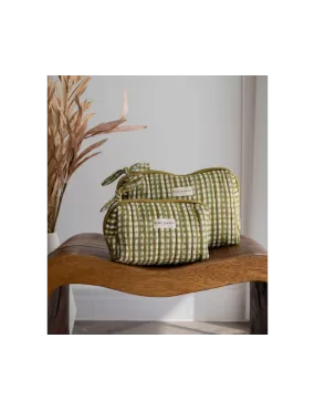 Trousse de toilette vichy Bindi Atelier - imprimé Blockprint